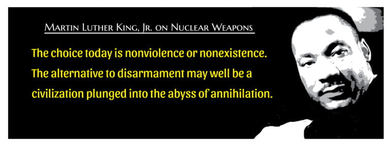 MLK on nuclear weapons banner